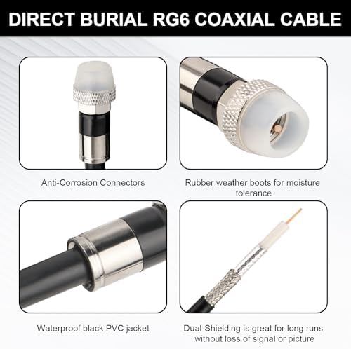 Mookeerf premium low loss direct burial cable showing protective jacket details