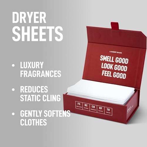 Laundry Sauce premium luxury laundry dryer sheets box close up showcasing the brand logo