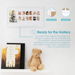 Close up of acid free beveled mat in Pearhead newborn picture frame