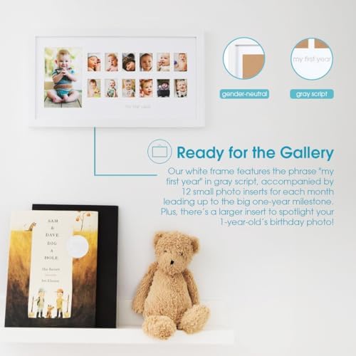 Close up of acid free beveled mat in Pearhead newborn picture frame