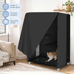 Explore Land multi tier cat playpen cover installed on a large indoor pet wire cage