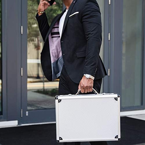 Alpine Swiss executive briefcase interior close up with padded laptop strap and pockets