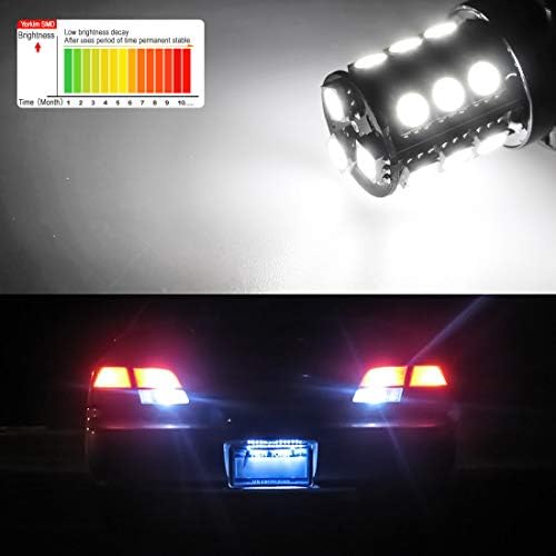 Yorkim thirty-one-fifty-seven LED bulbs showing accurate physical dimensions of eighteen millimeter diameter and forty-seven millimeter length.