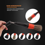 Close up of the soft boar hair bristles on the SPTA automotive detailing brush attachment.