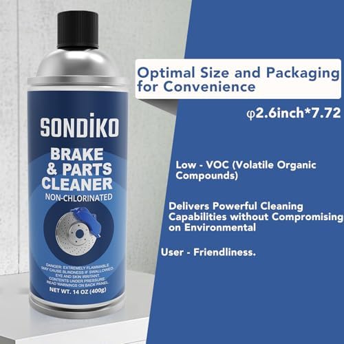 Sondiko automotive parts cleaner aerosol spray side profile