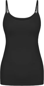 Euyzou tummy control shapewear tank top front view in black
