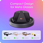 Side profile of VAWVVA dock with Meta smart glasses