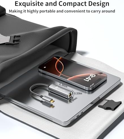Reborn portable network adapter being used with an iPhone fifteen