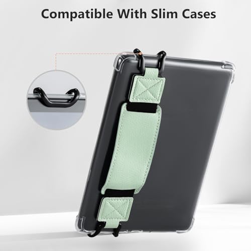 Hand holding Kindle using CoBak secure strap