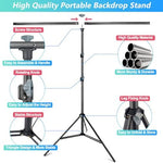Close-up view of the adjustable aluminum alloy knobs on the portable chroma key tripod support stand.