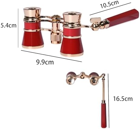 Gegong 3x25 theater glasses showing center focus wheel button adjustment mechanism details
