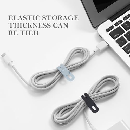 Travel essential Donruby silicone cord ties packing electronic phone chargers and earphone wires safely into a travel backpack.