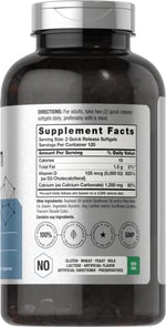 Horbäach Calcium supplement bottle label nutritional information