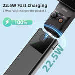 ADDPOWER fast charging camera handle showing the lower base with the reserved 1/4 inch tripod thread.