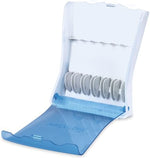 Close up view of the tapered bristles on the orthodontic and plaque seeker flosser tip attachments