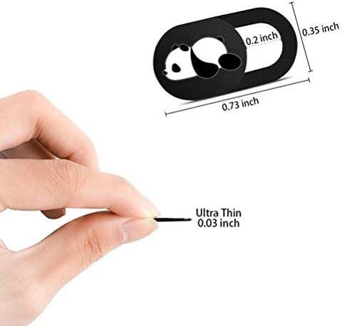 FanNicoo ultra thin web camera cover showing the 0.7mm slim profile clearance