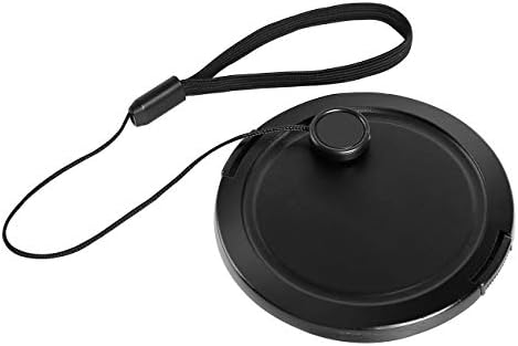 Close up view of the adhesive button backing on the lens cap keeper tether line