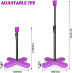 Toddler playing with CeleMoon adjustable batting tee