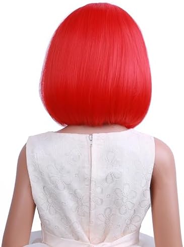 Authentic DUDUWIG vibrant red straight hairpiece packaging display