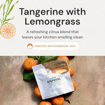 Grab Green tangerine and lemongrass scented disposal cleaner pods pouch