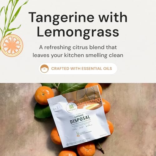 Grab Green tangerine and lemongrass scented disposal cleaner pods pouch