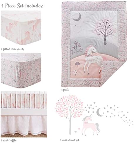 Detailed view of Levtex Baby unicorn wall decal for nursery