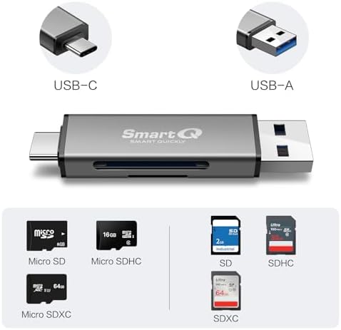 SmartQ C350 adapter showcasing both the USB Type-C and Type-A connection ends
