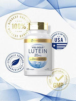 Carlyle Lutein and Zeaxanthin bottle with softgels spread