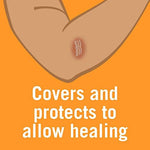 Nexcare imported liquid skin shield spray bottle demonstrating its travel friendly size for family wound care.