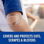 Nexcare waterproof bandages 100 pack showing various strip sizes included.