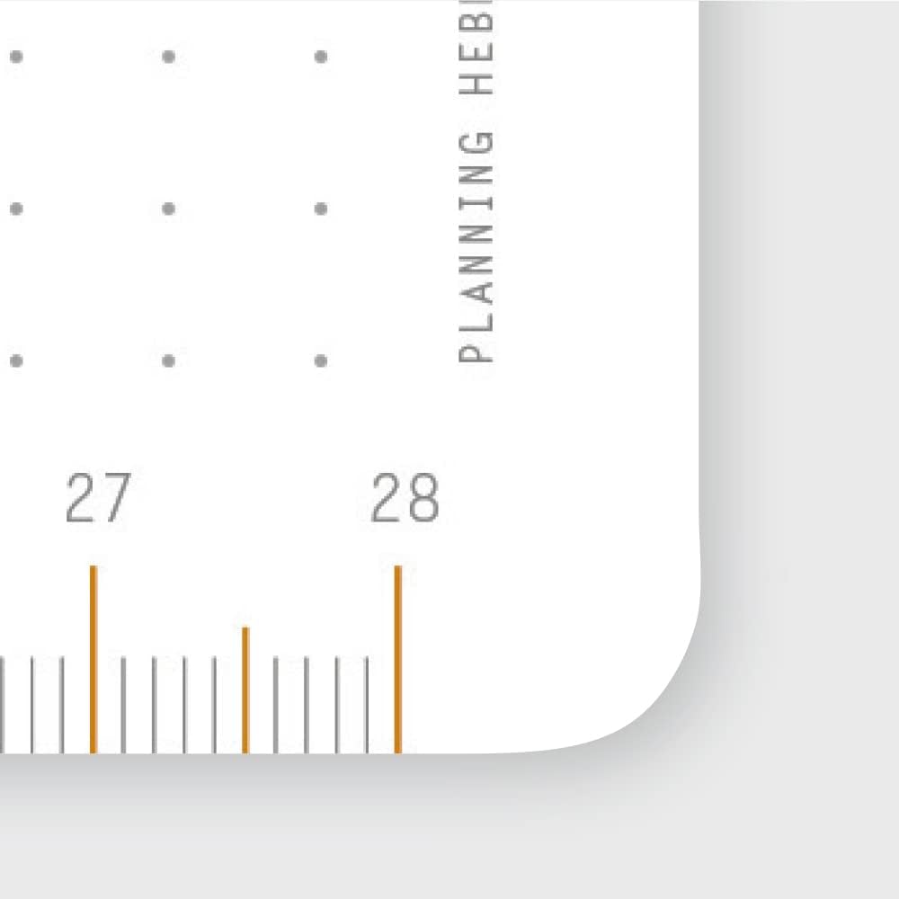 Rhodia Rhodiatime collection desk pad showing canvas spine detail