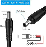 SIOCEN 16AWG power supply cord showing color coded red and black bare wire open ends