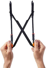 Roost V3 lightweight posture improving laptop stand next to its nylon carrying sleeve