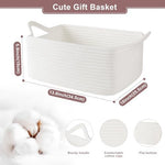 OIASKET small rope storage container styled as a baby nursery organizer on a shelf