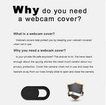 Comparison view of camera blocker next to thin coin showing accurate measurements