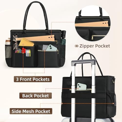 RAINSMORE business briefcase large storage organizational layout