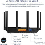 TP-Link Archer AXE75 internet router status indicators close-up showing the clear front panel LED lights.