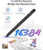 XP-PEN digital notebook anti glare screen with battery free stylus