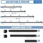Close up of Sunally shower rod rubber suction cup mechanism