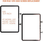 AGCUT 10.9 inch tablet glass digitizer panel close up view