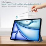 ProCase slim folio folded into a stable upright viewing stand angle