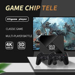 FWTBOOM video game console package contents including power cables and dual multiplayer controllers.