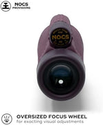 Nocs Provisions compact waterproof monocular showing the textured rugged wave grip