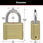 Master Lock Resettable Combination Lock (Solid Brass) - Image 7