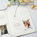 Vienrose minimalist polaroid guest book open layout