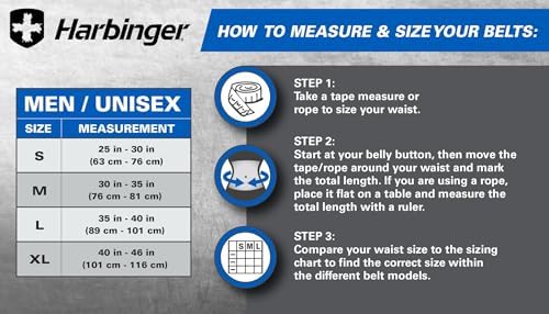 Harbinger Weightlifting Belt with Flexible Ultra-Light Foam Core, 5-Inch - Image 3