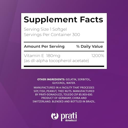 Close up of premium high potency Vitamin E 400 IU antioxidant capsules for daily adult wellness