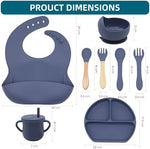 Dormlony 9 piece baby feeding kit with suction bowl