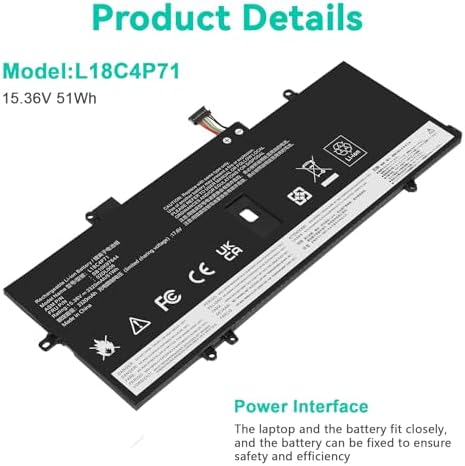 Back profile of the unbranded premium laptop battery replacement showing the mounting screw holes