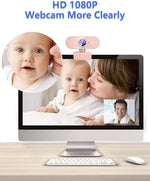 FWV desktop web camera mounted securely on a laptop monitor screen
